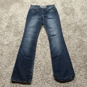 Chevignon Denim Women's Jeans Crystal SZ 26 Blue Dark Wash Low Rise
